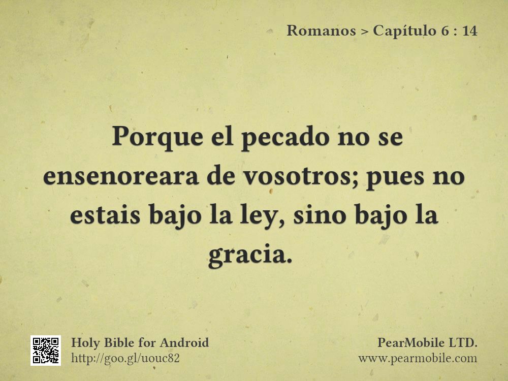 Romanos, Capítulo 6:14